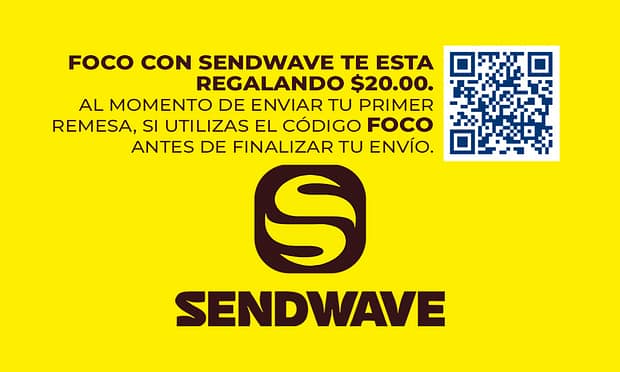 FOCO SENDWAVE ENVIAS DINERO TARJETA FRONT